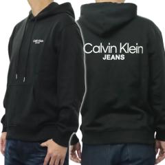 CALVIN KLEIN JEANS �J���o���N���C���W�[���Y �p�[�J�[ �����Y �v���I�[�o�[�p�[�J�[ ���� ��100�� �o�b�N�v�����g 4RD002G �u���b�N