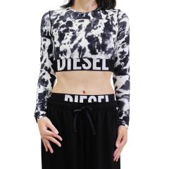 DIESEL �f�B�[�[�� ���f�B�[�X T�V���c A18281 0AMEP / MELISSA-D-POP �N���b�v�h �V���[�g�� �N���[�l�b�N ���� ���S �����O�X���[�u ��