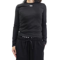 DIESEL �f�B�[�[�� ���f�B�[�X �N���[�l�b�NT�V���c A19916 0AHQH / T-UNCUTIESLONG-LS-OD �I�[�o��D ���S �R�b�g�� �X�g���b�` �J�b�g�\