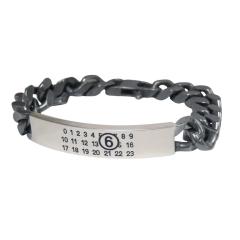 MM6 �G���G���V�b�N�X ���f�B�[�X �`�F�[�� �u���X���b�g SM6UY0049 SV0235 Minimal Logo ID Tag curb bracelet �N���V�b�N ���S �V���o