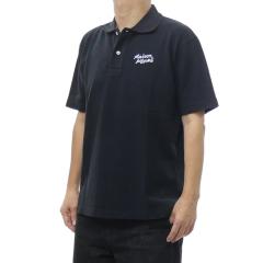 MAISON KITSUNE ���]���L�c�l �|���V���c �����Y ���̎q�|���V���c ���� MM00201KP0001 / HAND WRITING COMFORT POLO �u���b�N