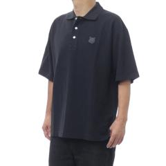 MAISON KITSUNE ���]���L�c�l �|���V���c �����Y ���̎q�|���V���c ���� PM00211KP0001 / FOX HEAD OVERSIZE POLO �u���b�N