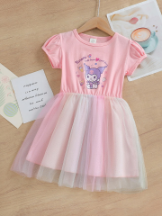 �N���~����� �q���� �����s�[�X �T�����I ���̎q �v�����Z�X�h���X 90cm-140cm �s���N �z���C�g 2�F ���킢�� �p�[�e�B�[  �v�����Z�X�t