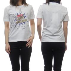 �����f���Z�[���I LOVE MOSCHINO ���u���X�L�[�m T�V���c ���f�B�[�X ���� �N���[�l�b�N W4H0608 M3876 �z���C�g 