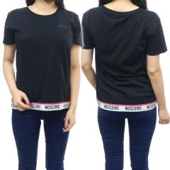 �����f���Z�[���I MOSCHINO UNDERWEAR ���X�L�[�m�A���_�[�E�F�A T�V���c ���f�B�[�X ���� �N���[�l�b�N V6A0782 4410 �u���b�N