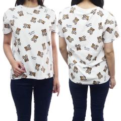 �����f���Z�[���I MOSCHINO UNDERWEAR ���X�L�[�m�A���_�[�E�F�A T�V���c ���f�B�[�X ���� �N���[�l�b�N V6A0704 4417 �z���C�g