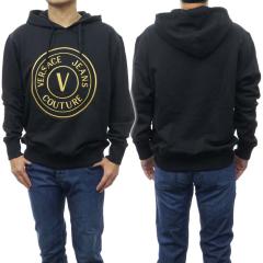 �����f���Z�[���I VERSACE JEANS ���F���T�[�`�F�W�[���Y �p�[�J�[ �����Y �v���I�[�o�[ �R�b�g�� ��100�� 74GAIT05 CF01T �u���b�N