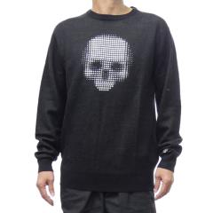 �����f���Z�[���I HYDROGEN �n�C�h���Q�� �Z�[�^�[ �����Y �N���[�l�b�N �j�b�g MW0003 / SKULL DOTS CREWNECK PULLOVER �u���b�N