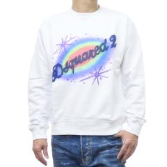 �����f���Z�[���I DSQUARED2 �f�B�[�X�N�G�A�[�h �g���[�i�[ �����Y S71GU0672 S25551 / Cool Fit Crewneck �z���C�g