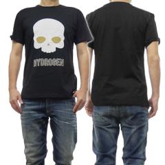 �����f���Z�[���I HYDROGEN �n�C�h���Q�� T�V���c �����Y ���� �N���[�l�b�N MT0002 / EMBROIDERED SKULL T-SHIRT �u���b�N