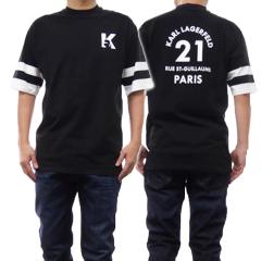 �����f���Z�[���I KARL LAGERFELD �J�[�� ���K�[�t�F���h T�V���c �����Y ���� �N���[�l�b�N 755265 541221 �u���b�N