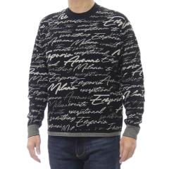 2025 �H�~�V��I EMPORIO ARMANI �G���|���I�A���}�[�j �Z�[�^�[ �����Y �N���[�l�b�N�j�b�g EM002630 AF14199 �u���b�N