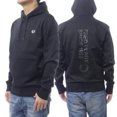�Z�[��AW FRED PERRY �t���b�h�y���[ �����Y�v���I�[�o�[�p�[�J�[ M1371 / BOLD BRANDING HOODED SWEATSHIRT �u���b�N 