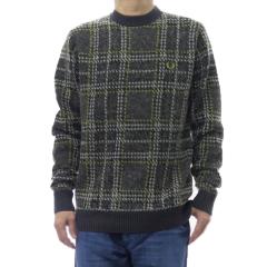 �Z�[��AW FRED PERRY �t���b�h�y���[ �����Y�N���[�l�b�N�j�b�g �Z�[�^�[ K1552 / BRUSHED TARTAN JUMPER �O���[ 