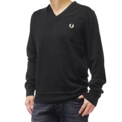 �Z�[��AW FRED PERRY �t���b�h�y���[ �Z�[�^�[ �����Y V�l�b�N�j�b�g K9600 / CLASSIC V NECK JUMPER �u���b�N ��Ԑl�C���i
