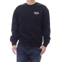 �Z�[��AW MAISON KITSUNE ���]���L�c�l �g���[�i�[ �����Y MM00315 KM0341 / MAISON KITSUNE HEADWRITING COMFORT SWEAT SHIRT �u���b�N