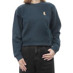 �Z�[��AW MAISON KITSUNE ���]���L�c�l �g���[�i�[ ���f�B�[�X PW00318 KM0341 / LADY FOX CROPPED SWEATSHIRT �_�[�N�u���[