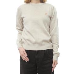 �Z�[��AW MAISON KITSUNE ���]���L�c�l ���f�B�[�X �j�b�g �Z�[�^�[ PW00801 KT1181 / BABY FOX MERINO REGULAR JUMPER ���C�g�x�[�W��