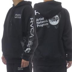 �Z�[��AW RVCA ���[�J �p�[�J�[ �����Y �v���I�[�o�[ BF042025 / OVER PRINT HD �u���b�N