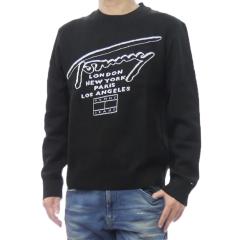 �Z�[��AW TOMMY JEANS �g�~�[�W�[���Y �����Y �N���[�l�b�N�j�b�g �Z�[�^�[ DM22253 �u���b�N