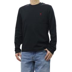 AMI PARIS �A�~�p���X �����Y�N���[�l�b�N�����OT�V���c BFUTS235.724 �u���b�N ��Ԑl�C���i