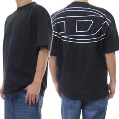 DIESEL �f�B�[�[�� �����Y�N���[�l�b�NT�V���c A11302 0HGAM / T-BOGGY-MEGOVAL-D �u���b�N 2026�t�ĐV��