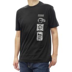 EMPORIO ARMANI �G���|���I�A���}�[�j �����Y �N���[�l�b�NT�V���c EM004994 AF24470 �u���b�N 2026�t�ĐV��