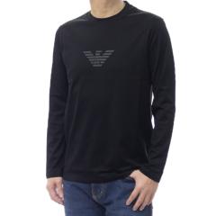 EMPORIO ARMANI �G���|���I�A���}�[�j �����Y�N���[�l�b�N�����OT�V���c EM004584 AF13669 �u���b�N 2026�t�ĐV��