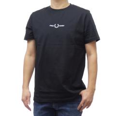 FRED PERRY �t���b�h�y���[ �����Y�N���[�l�b�NT�V���c M4580 / EMBROIDERED T-SHIRT �u���b�N ��Ԑl�C���i