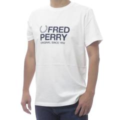 FRED PERRY �t���b�h�y���[ T�V���c �����Y �N���[�l�b�NT�V���c ���� �g�b�v�X M2406 / ORIGINAL GRAPHIC T-SHIRT �z���C�g 2026�t�ĐV