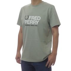 FRED PERRY �t���b�h�y���[ T�V���c �����Y �N���[�l�b�NT�V���c ���� �g�b�v�X M2406 / ORIGINAL GRAPHIC T-SHIRT ���C�g���X�O���[�� 2