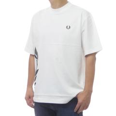 FRED PERRY �t���b�h�y���[ T�V���c �����Y �N���[�l�b�NT�V���c ���� �g�b�v�X M2440 / TEXTURED LAUREL WREATH T-SHIRT �z���C�g 2026
