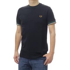 FRED PERRY �t���b�h�y���[ T�V���c �����Y �N���[�l�b�NT�V���c ���� �g�b�v�X M2396 / TWIN TIPPED CUFF T-SHIRT �u���b�N 2026�t�ĐV
