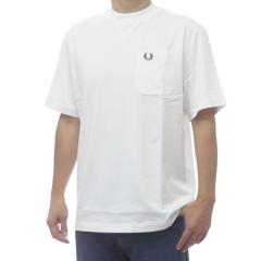 FRED PERRY �t���b�h�y���[ T�V���c �����Y �N���[�l�b�NT�V���c ���� �g�b�v�X M2408 / POCKET DETAIL T-SHIRT �z���C�g 2026�t�ĐV��