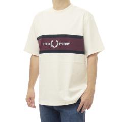 FRED PERRY �t���b�h�y���[ T�V���c �����Y �N���[�l�b�NT�V���c ���� �g�b�v�X M2405 / EMBROIDERED PANEL T-SHIRT �A�C�{���[ 2026�t��
