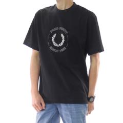 FRED PERRY �t���b�h�y���[ T�V���c �����Y �N���[�l�b�NT�V���c ���� �g�b�v�X M2459 / CIRCLE GRAPHIC T-SHIRT �u���b�N 2026�t�ĐV��