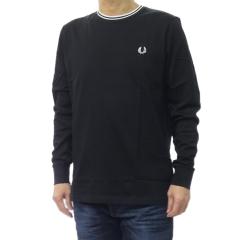 FRED PERRY �t���b�h�y���[ �����Y�N���[�l�b�N�����OT�V���c M9602 / LS TWIN TIPPED T-SHIRT �u���b�N 2026�t�ĐV��