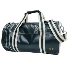 FRED PERRY �t���b�h�y���[ �����Y�o�����o�b�O L7255 / CLASSIC BARREL BAG �_�[�N�O���[�� 2026�t�ĐV��
