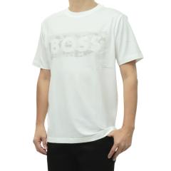 HUGO BOSS �q���[�S�{�X �����Y�N���[�l�b�NT�V���c 50559363 10278673/TS Globe Logo Pattern �z���C�g 2026�t�ĐV��