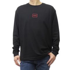 HUGO�EHUGO BOSS �q���[�S�{�X �����Y�N���[�l�b�N�����OT�V���c 50525229 10261152 / Laze Longsleeve �u���b�N ��Ԑl�C���i