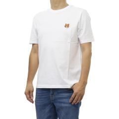 MAISON KITSUNE ���]���L�c�l T�V���c �����Y �N���[�l�b�NT�V���c ���� ��100�� PM00107KJ7026 / FOX HEAD REGULAR TEE-SHIRT �z���C�g 