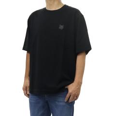 MAISON KITSUNE ���]���L�c�l T�V���c �����Y �N���[�l�b�NT�V���c ���� ��100�� PM00109KJ0119 / FOX HEAD OVERSIZE TEE-SHIRT �u���b�N