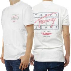 TOMMY JEANS �g�~�[�W�[���Y �����Y�N���[�l�b�NT�V���c DM22319 �z���C�g 2026�t�ĐV��