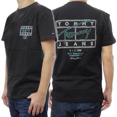 TOMMY JEANS �g�~�[�W�[���Y �����Y�N���[�l�b�NT�V���c DM22319 �u���b�N 2026�t�ĐV��