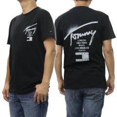 TOMMY JEANS �g�~�[�W�[���Y T�V���c �����Y �N���[�l�b�NT�V���c ���� ��100�� DM22553 �u���b�N 2026�t�ĐV��