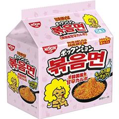 日清食品 日清焼そば ポックンミョン 韓国風甘辛カルボ 5食パック インスタント袋麺 500G×6個