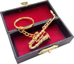 SUNRISE SOUND HOUSE サンライズサウンドハウス ミニチュア楽器 金属製 アルトサックス 6CM (リング付き)