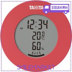 タニタ(TANITA) 温湿度計 時計 温度 湿度 デジタル 卓上 マグネット ホワイト ピンク TT-585 PK