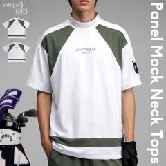 ANTIQUA GOLF�~STCH �g�b�v�X �����Y ���� ���ST ���b�N�l�b�N �S���t�E�F�A �z������ �X�g���b�` ���O�����X���[�u �h���X�g �z�F �X�|