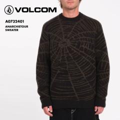 VOLCOM/�{���R�� �����Y �Z�[�^�[ ANARCHIETOUR SWEATER 2024 FALL ���M�����[�t�B�b�g �N���[�l�b�N �w�r�[�E�F�C�g �X�L�[ �X�m�{ �h��